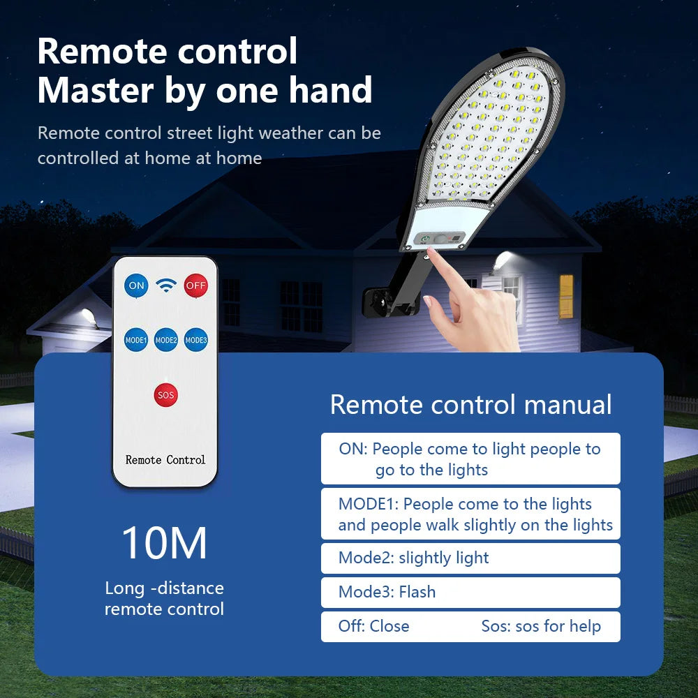 30W Solar Flood Light with Remote Control | Waterproof Outdoor Spotlight