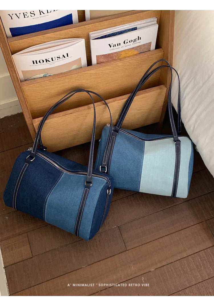 Bolso cruzado de mezclilla para mujer | Bolso de mano versátil y elegante