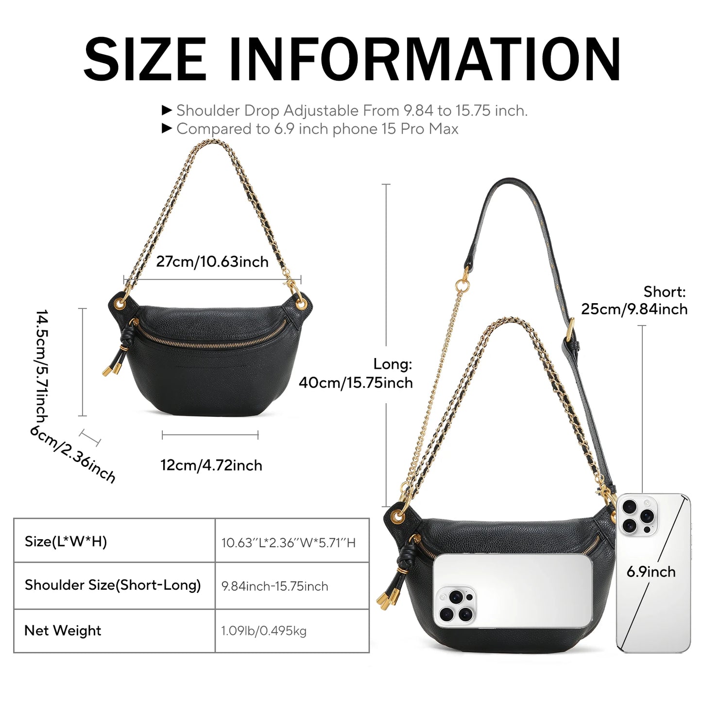 Stylish Women's Genuine Leather Waist Pack | Trendy Belt Bag