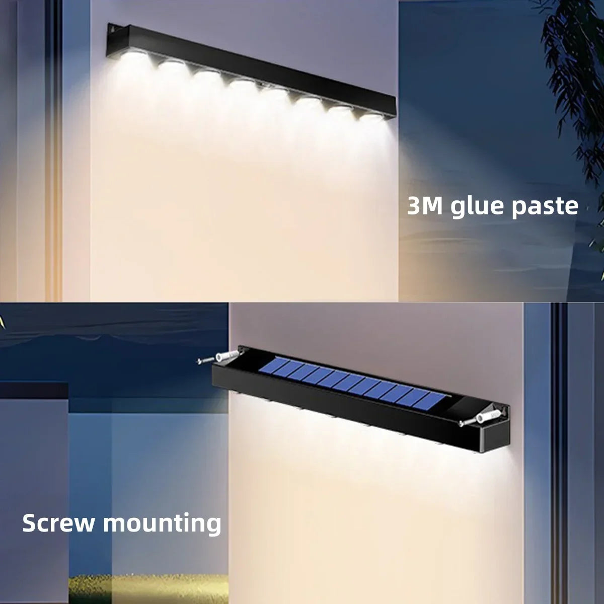 Lámpara Solar de Pared | Solución de Iluminación Exterior Impermeable para Jardín