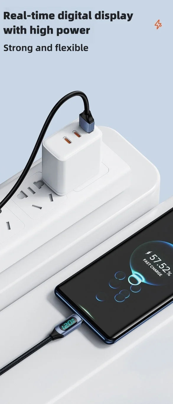 120W Super Fast Type C Charging Cable | High-Speed Data Cord