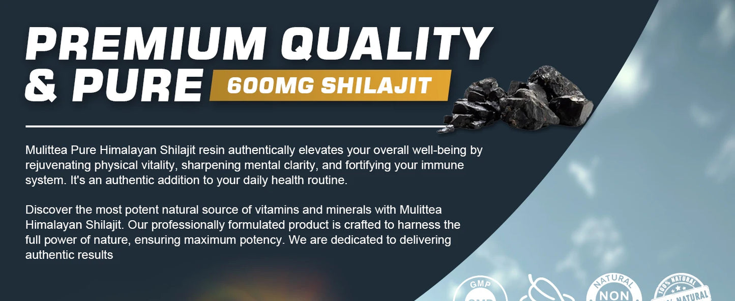 Pure Shilajit with 85+ Trace Minerals | Boost Immune & Metabolic Health
