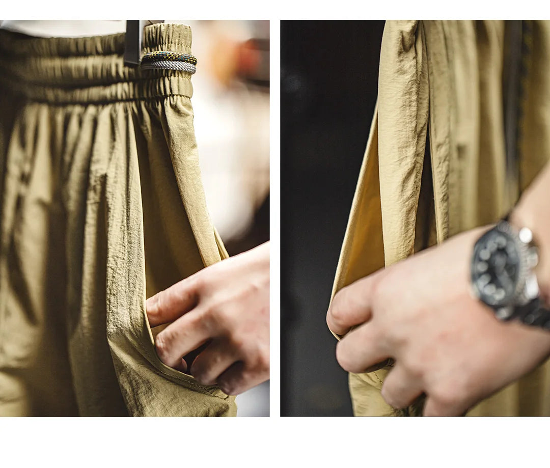 Men's Lightweight Water-Repellent Cargo Pants for Spring