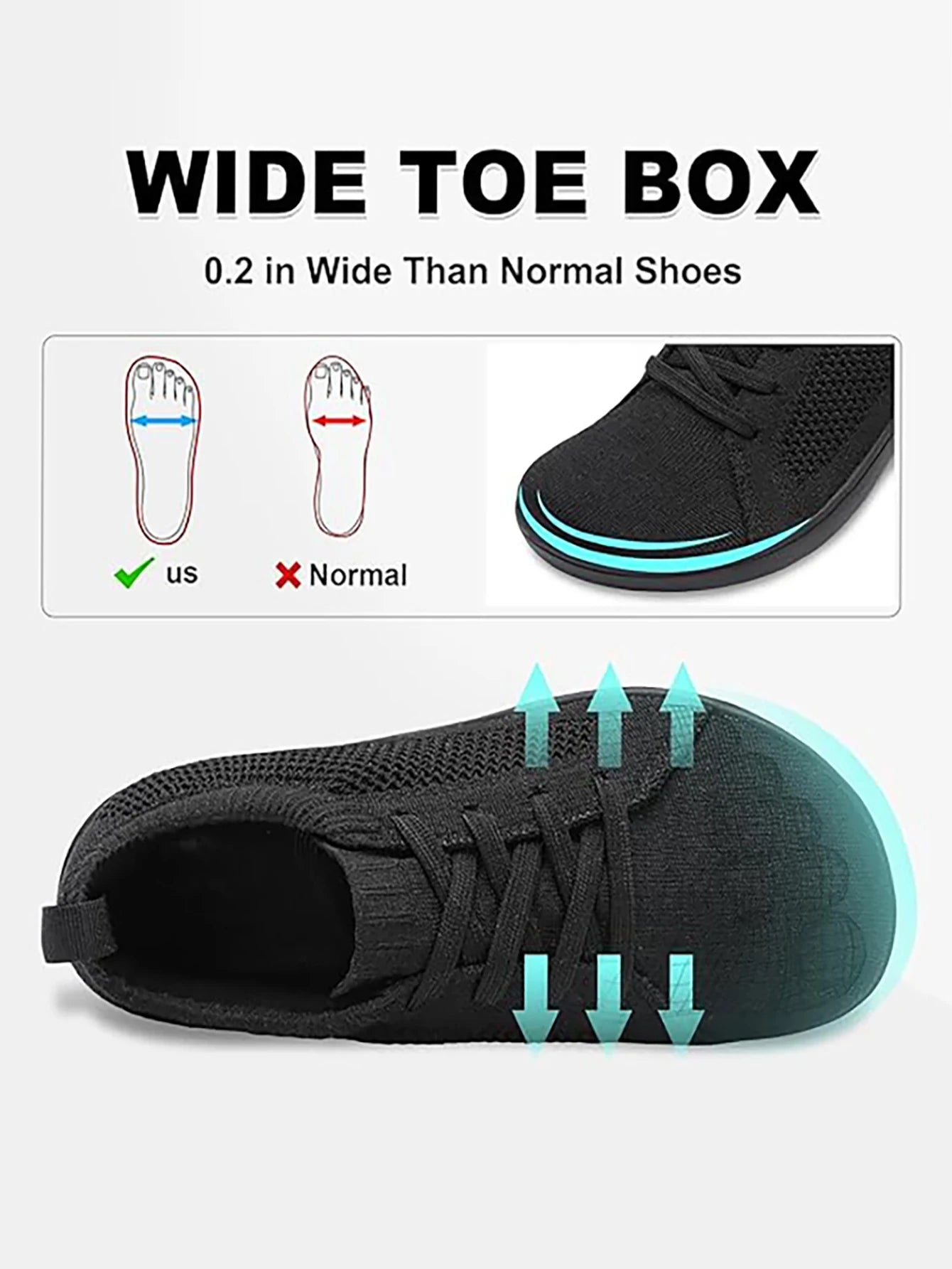 Wide-Toe Men's Casual Shoes | Breathable & Comfortable Sneakers