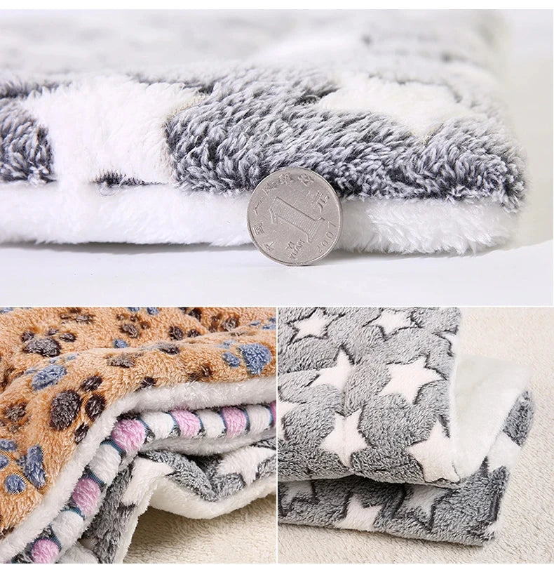 Cozy Flannel Pet Sleeping Mat | Soft Blanket for Dogs & Cats