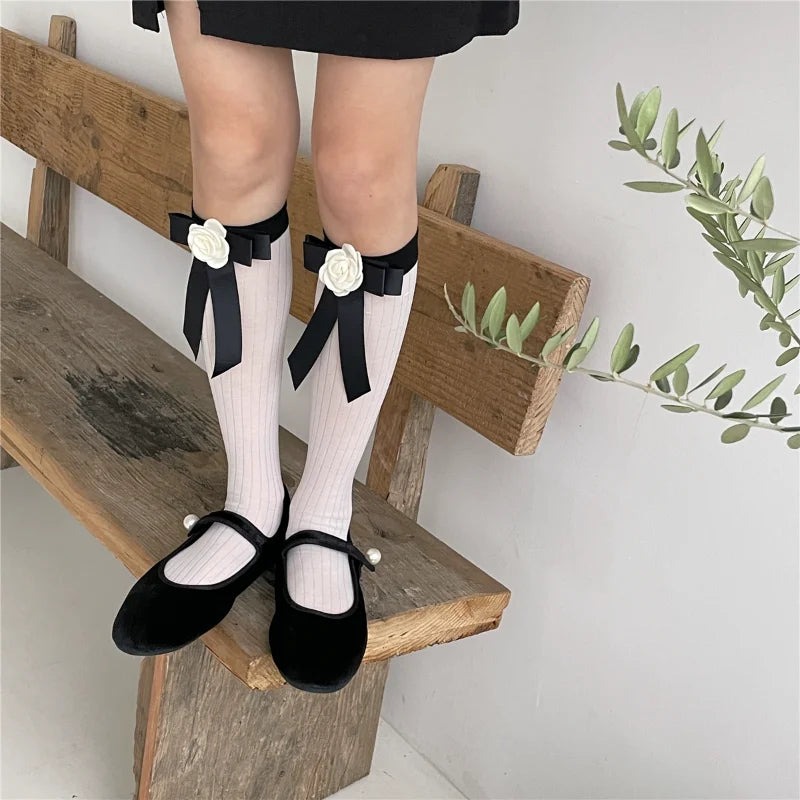 Stylish Women's Knee High Socks | Floral Pattern Accessories