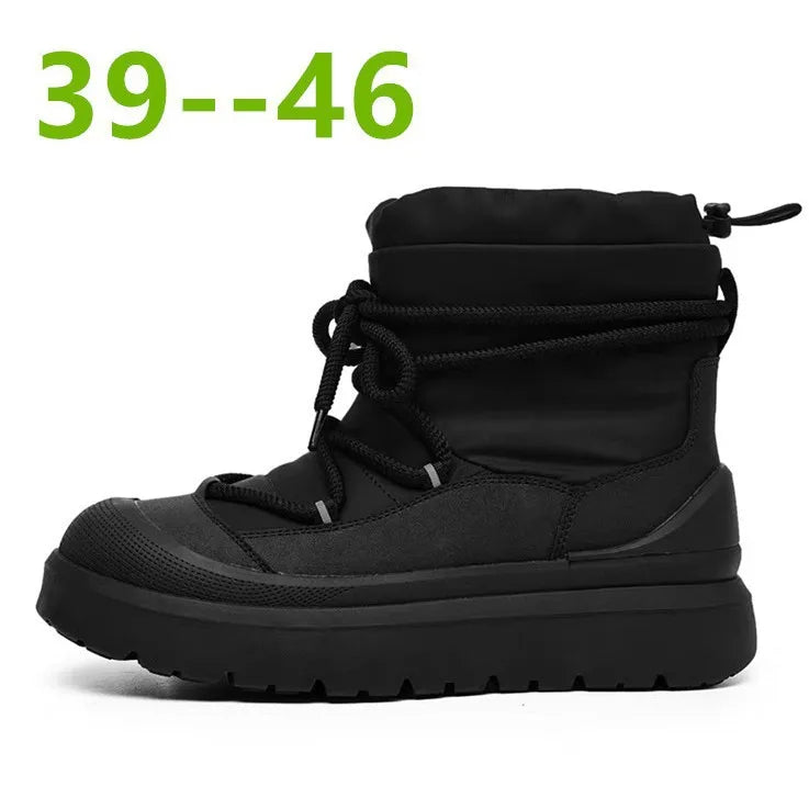 Men's Warm Fleece Lined Snow Boots | Mid-Calf Ankle Winter Outdoor Shoes 2026