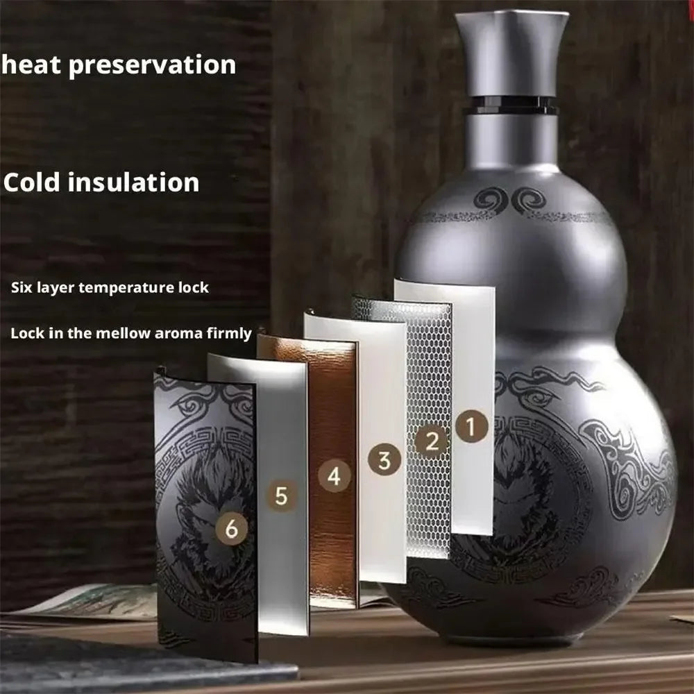 Gourd Design Insulated Stainless Steel Water Bottle | Perfect for Outdoor Use