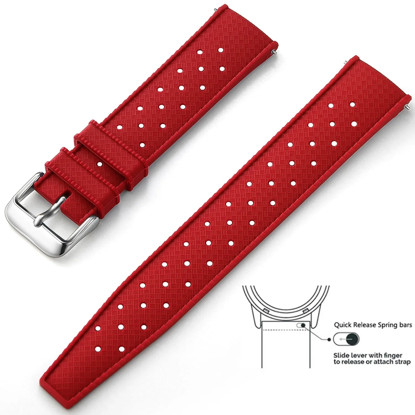 Tropical Silicone Watch Band | Quick Release Rubber Strap