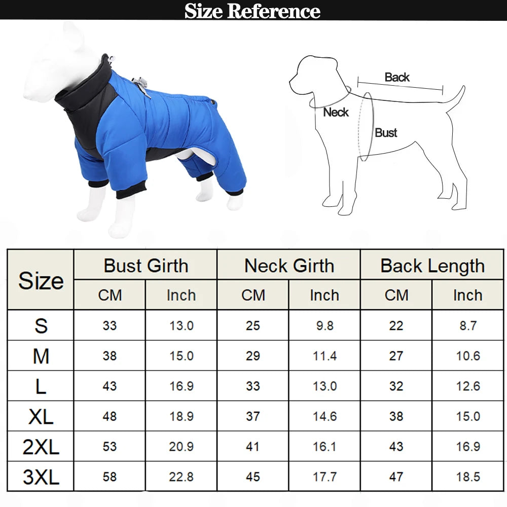 Waterproof Dog Jumpsuit Coat | Warm Winter Clothing for Pets