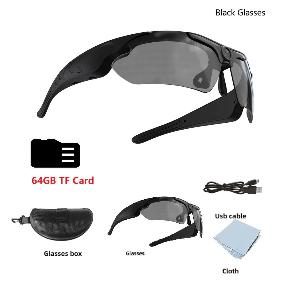 Smart Glasses with HD Camera | Outdoor Sports Recorder Goggles