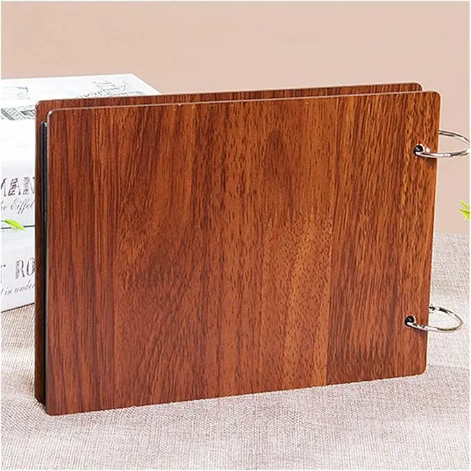 Álbum de Fotos DIY de Madera Vintage | Recuerdos y Almacenamiento para Scrapbook
