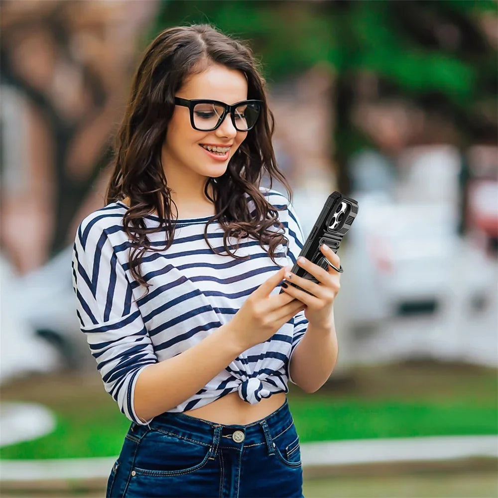 Heavy Duty Magnetic Phone Case with Kickstand | All iPhone Models