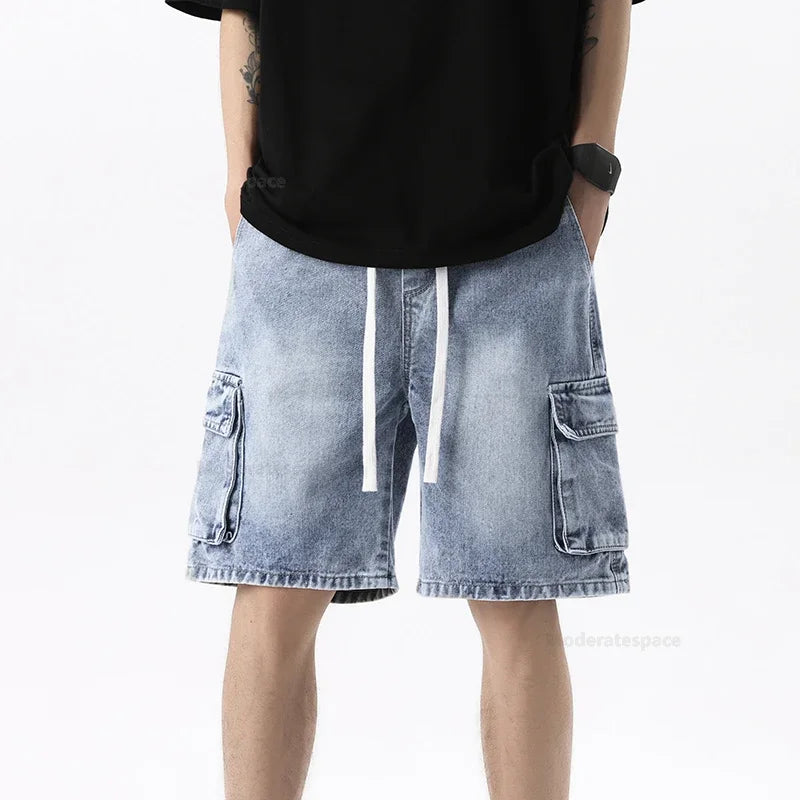 Men's Summer Retro Fashion Denim Shorts | Multi-pocket & Comfortable