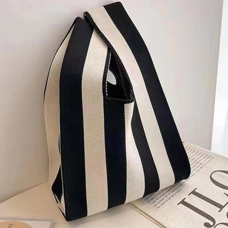 Chic Mini Knit Handbag for Women | Stylish Casual Tote Bag