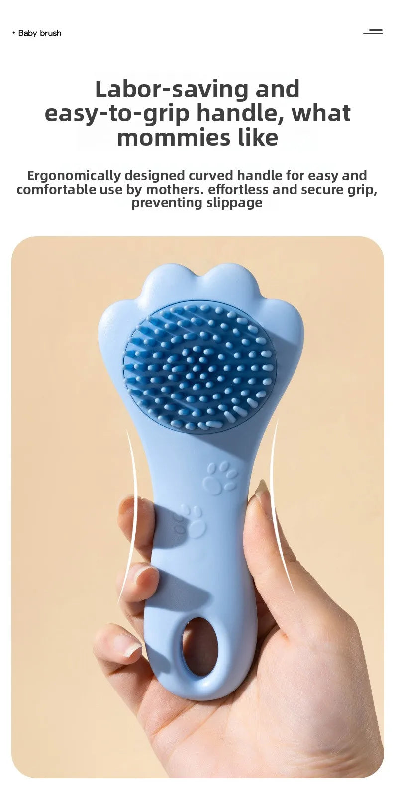 Gentle Baby Hair Wash Brush Set | Soft Bristle Scalp Massager