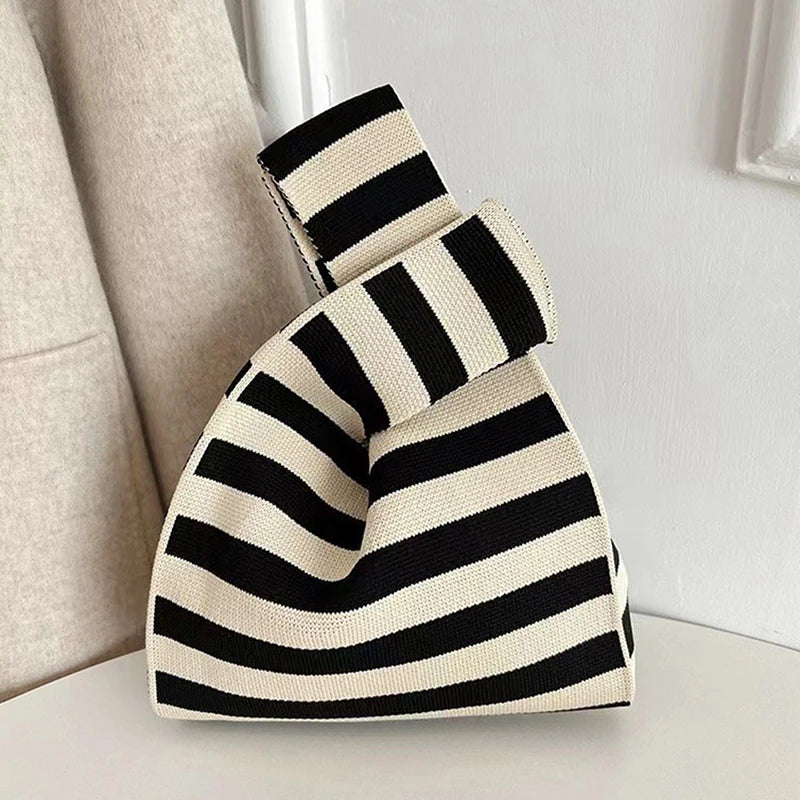 Chic Mini Knit Handbag for Women | Stylish Casual Tote Bag