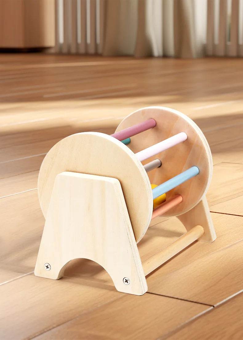 Montessori Wooden Rolling Ball Drum | Engaging Baby Learning Toy