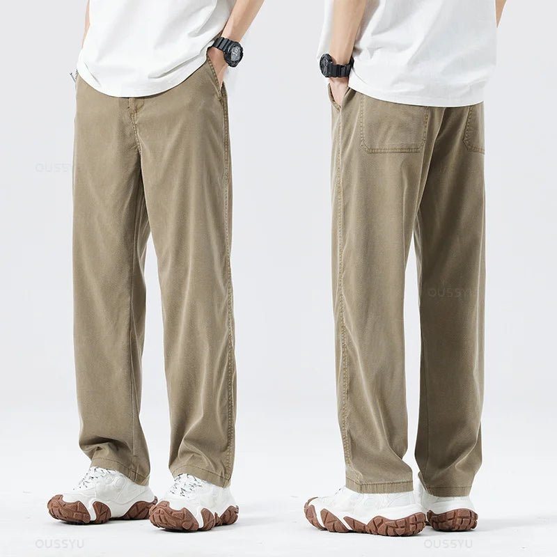 Men's Summer Loose Fit Soft Lyocell Jeans | Casual Comfort Trousers