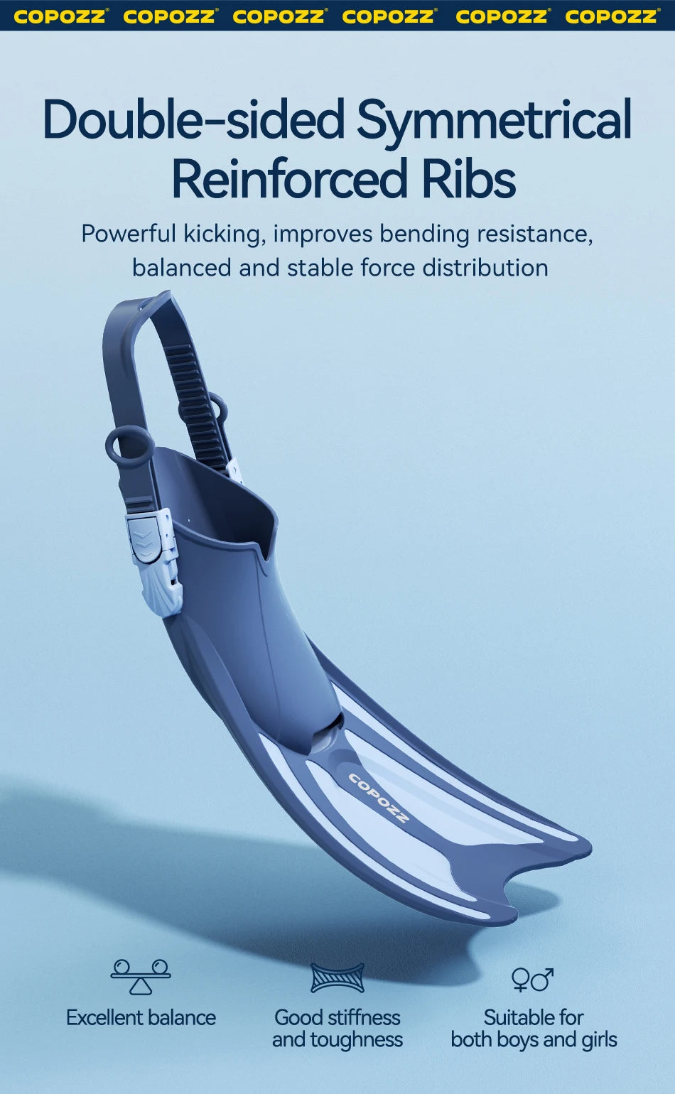 Adjustable Length Snorkel Fins for Kids | Diving Fins for Water Fun