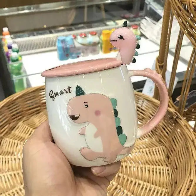 Dinosaur Ceramic Mug | Heat Revealing Coffee Cup for Kids
