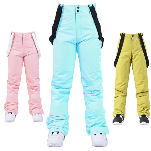 Pantalones de esquí de invierno para hombre y mujer | Pantalones de nieve cálidos e impermeables