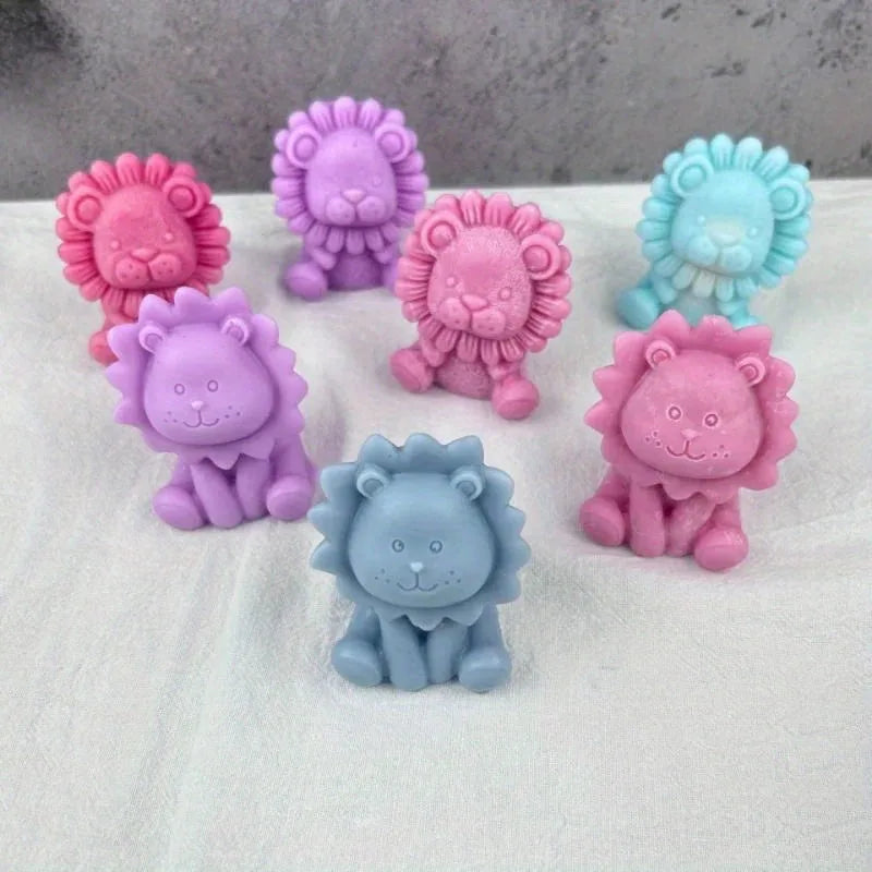 Cute Lion Silicone Candle Mold for DIY Soap & Aromatherapy Kits