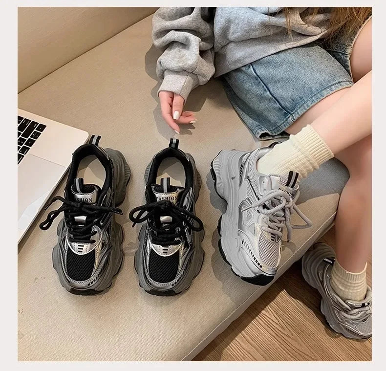 Fashionable Casual Platform Sneakers for Women | Comfortable Sports Shoes