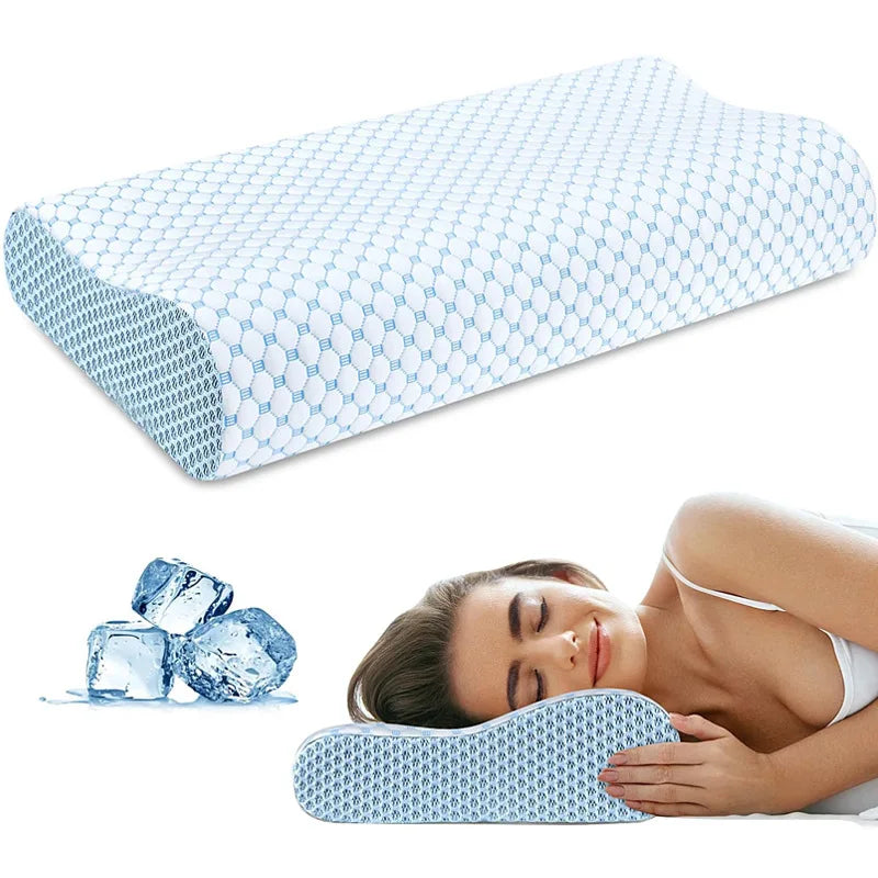 Orthopedic Memory Foam Neck Support Pillow for Comfortable Sleep