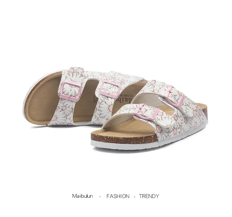 Men's Casual Buckle Cork Slippers | Comfortable Summer Footwear