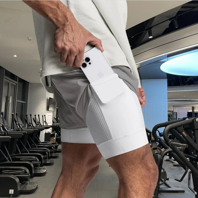 Men's 2-in-1 Running Shorts | Breathable Double Layer Fitness Gear