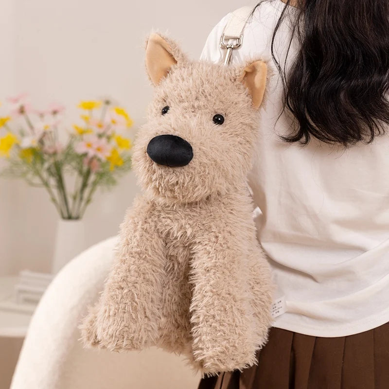 Cute Plush Dog Sling Bag | Adorable Shoulder Purse for Kids