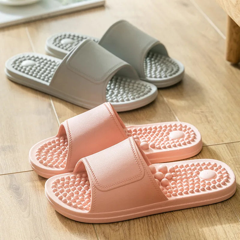 Women & Men Massage Slippers | Soft Non-Slip Indoor Slides
