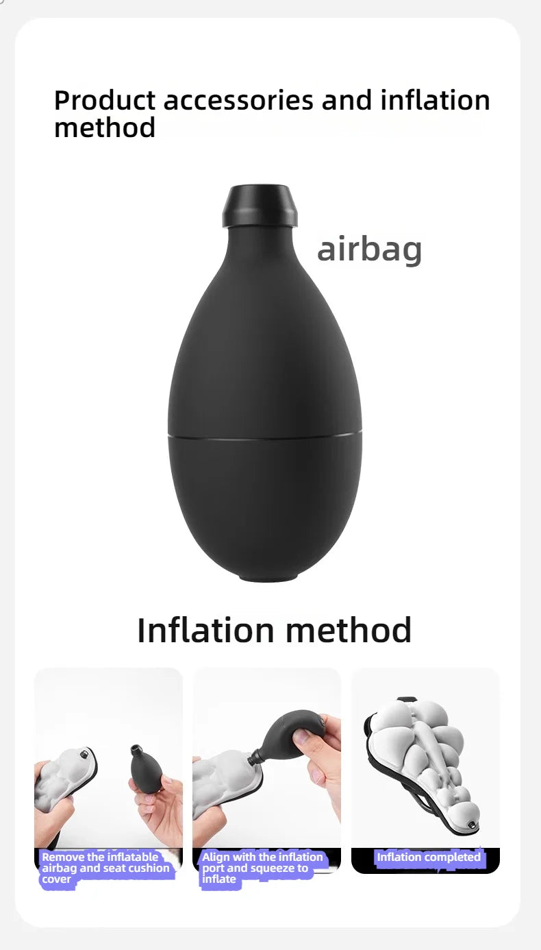 Universal Bicycle Cushion Cover | 3D Inflatable Comfort for Riders
