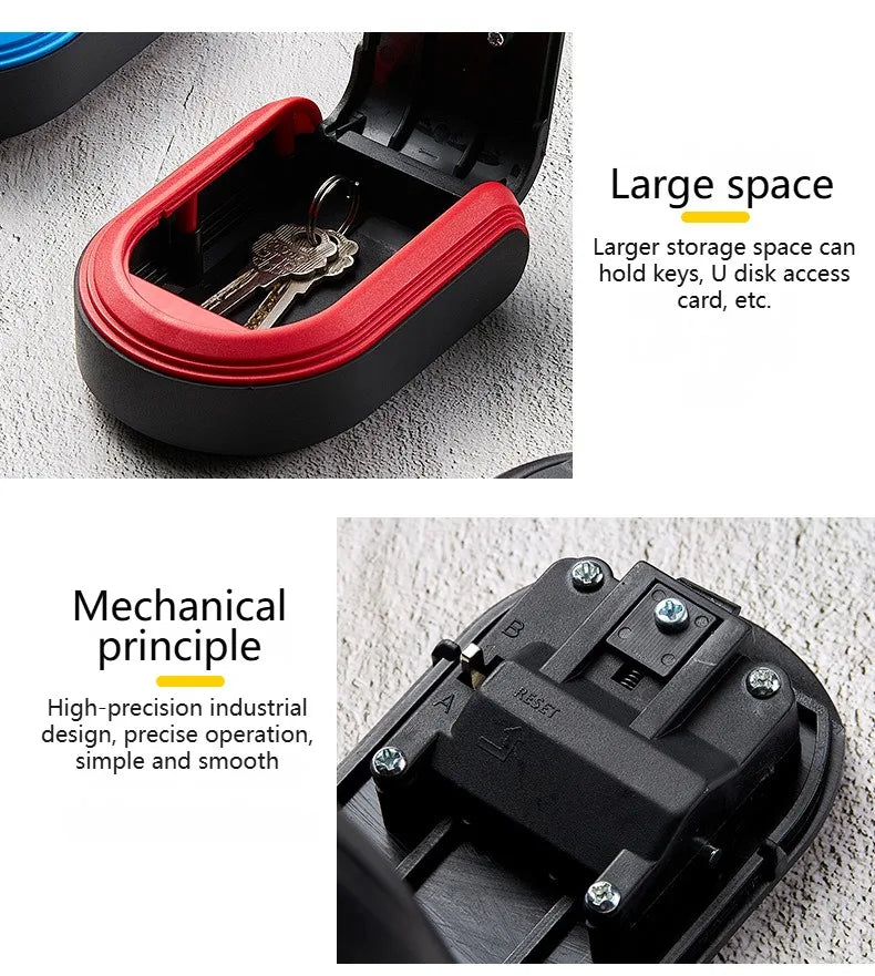Wall Mount Key Lock Box | Secure 4-Digit Code Storage Organizer