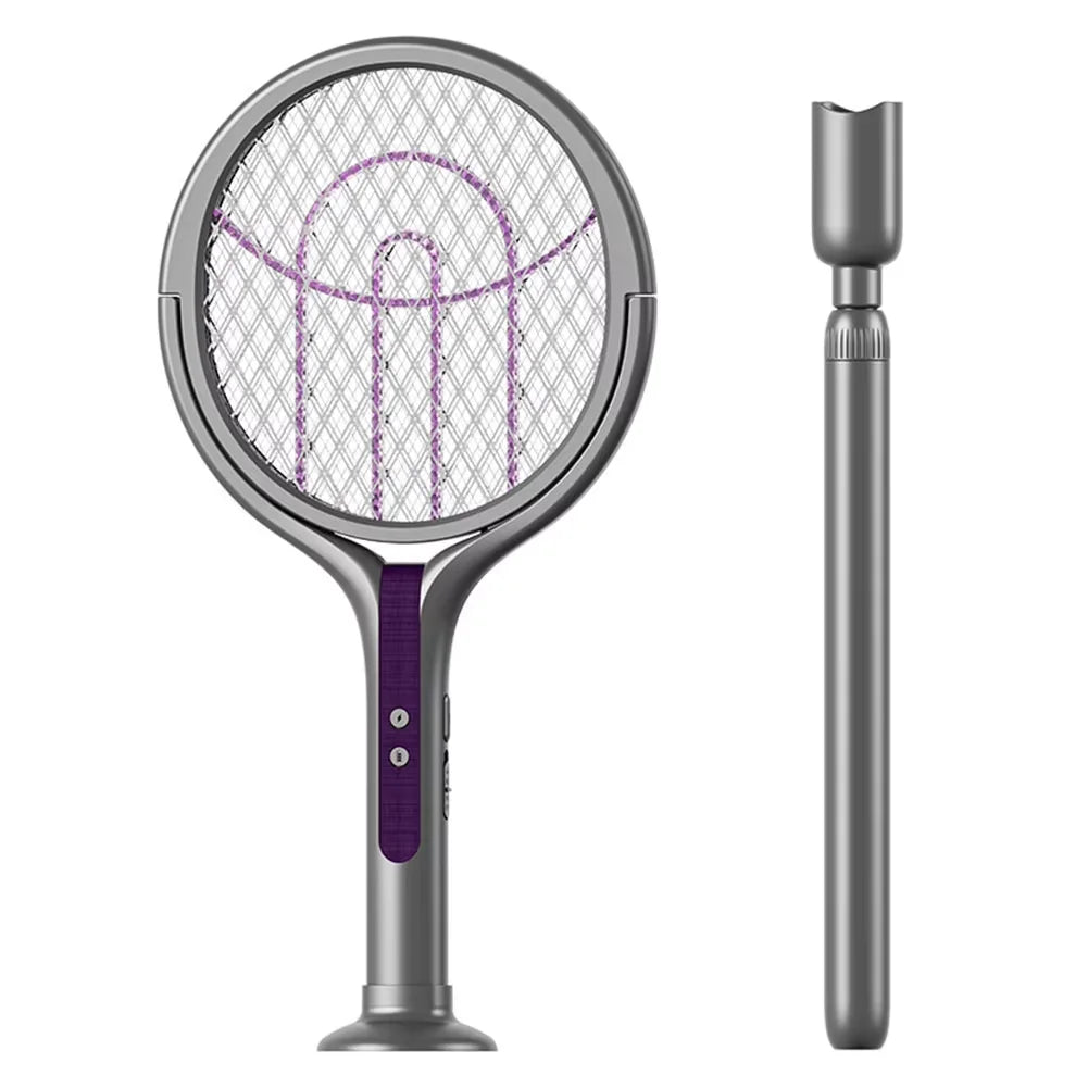 Rotating Head Bug Zapper Racket | Rechargeable Electric Fly Swatter