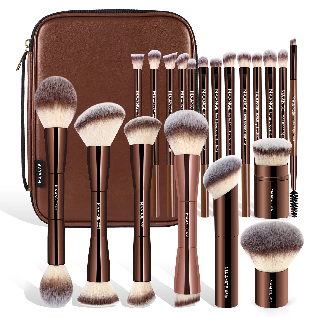 20pcs Professional Makeup Brush Set with Storage Bag | Essential Beauty Tools