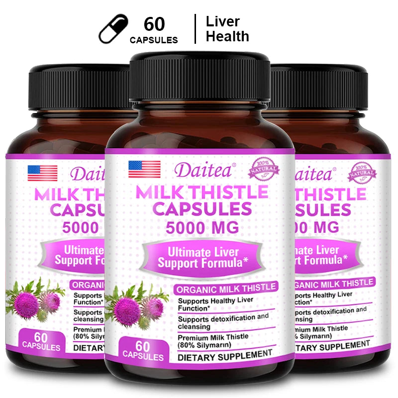 Organic Milk Thistle Extract Liver Capsules | Detox & Support Health