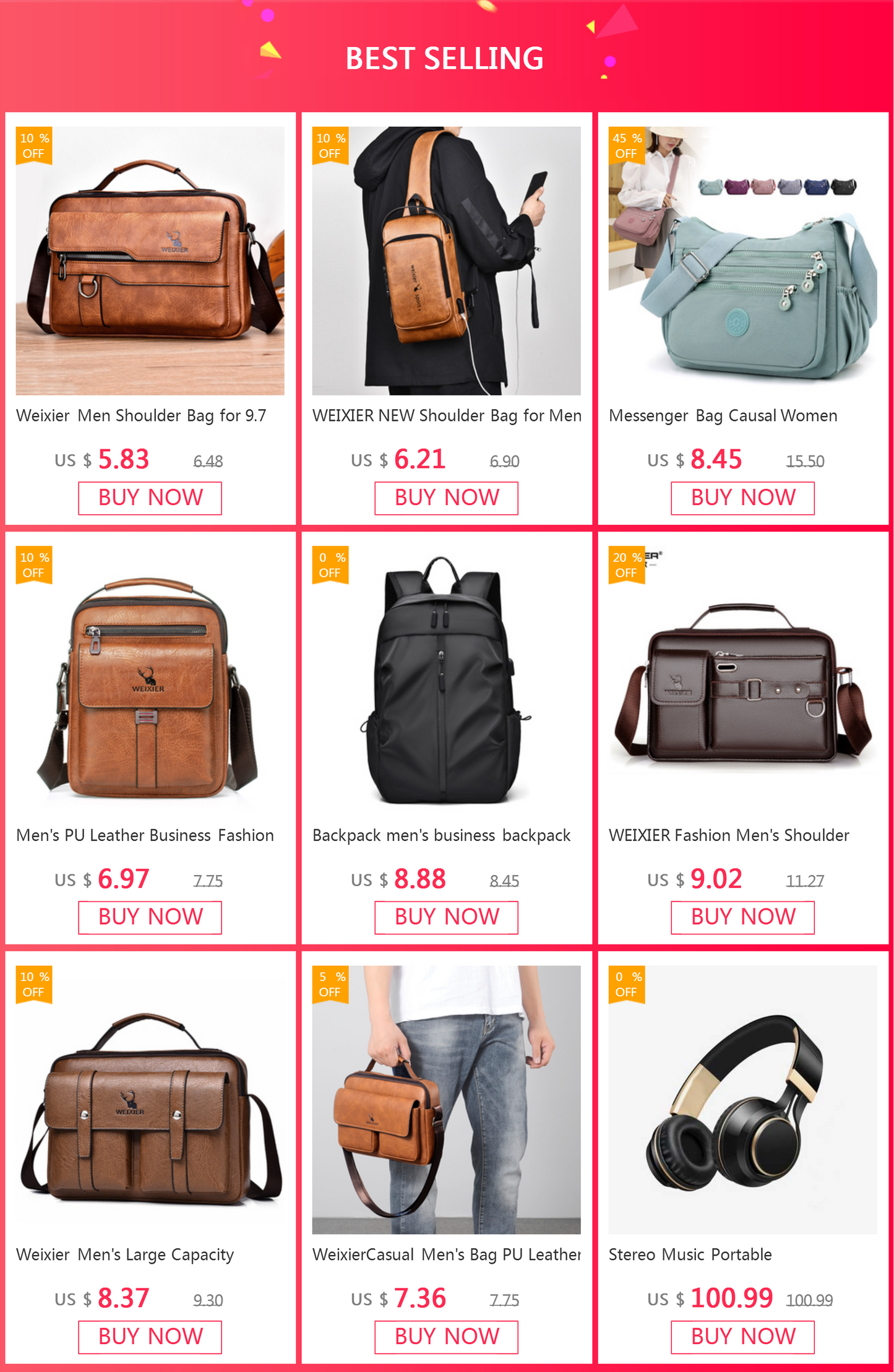 Large Canvas Shoulder Bag for Men | Stylish Casual Tote