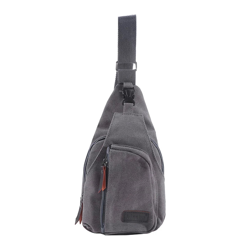 Men's Vintage Canvas Satchel Shoulder Sling Pack | Versatile Outdoor Bag