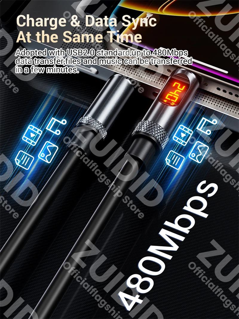 LED Display PD240W USB C to USB C Fast Charging Cable | 5A 2M