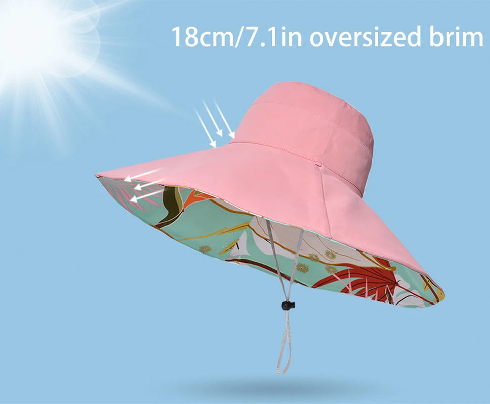 Women's Double-Sided Cotton Fisherman Hat | Sun Protection Hat
