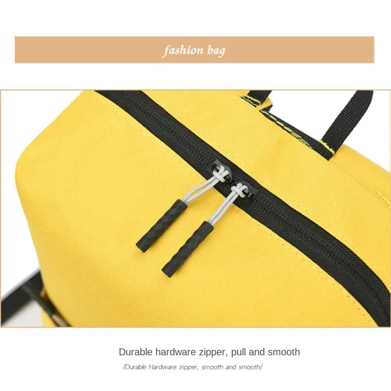 Solid color backpack colorful outdoor student bag small backpack travel bag training class school bag