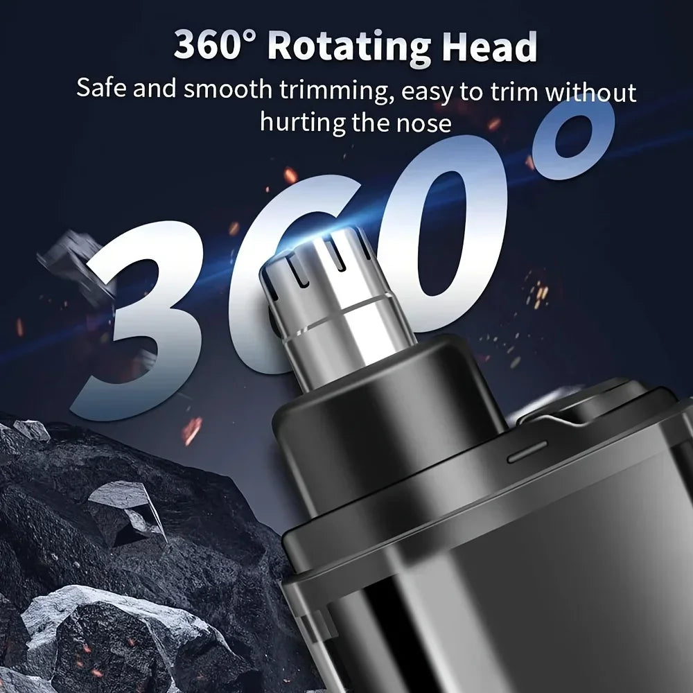 USB Rechargeable Nose & Ear Hair Trimmer | Precision Grooming Tool