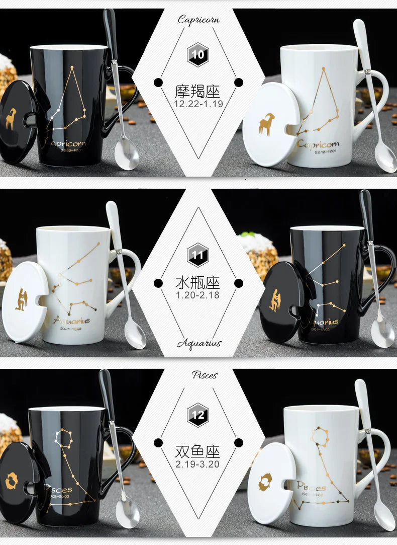 Creative 12 Constellations Ceramic Mugs | Unique Drinkware Gift