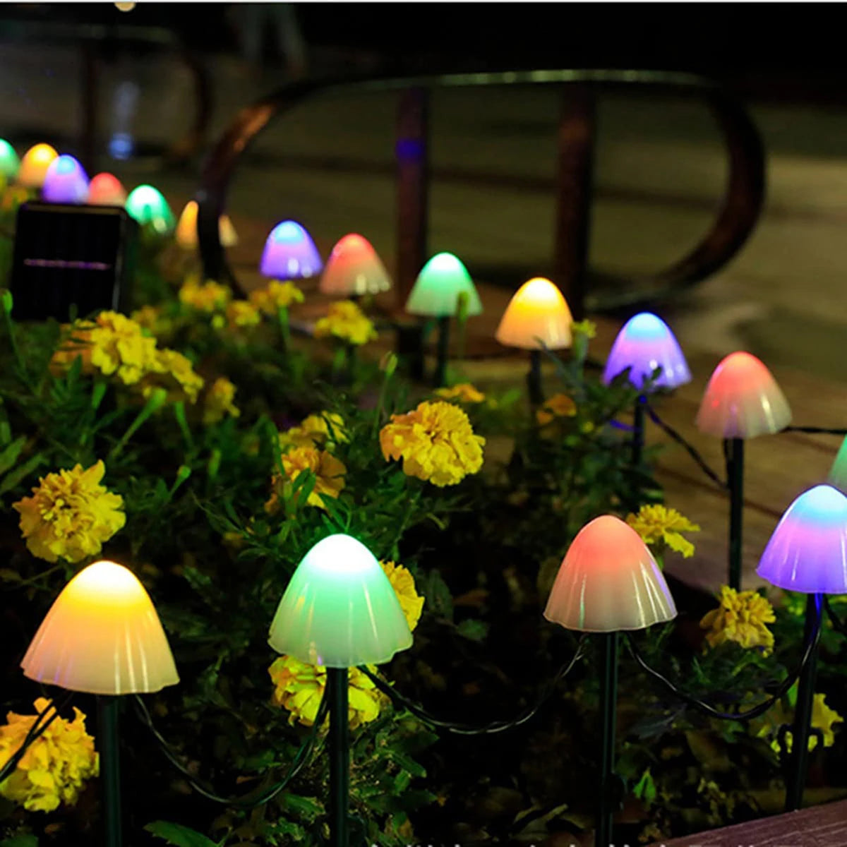 LED Solar Garden Fairy Lights | Outdoor Decorative Mushroom Lights