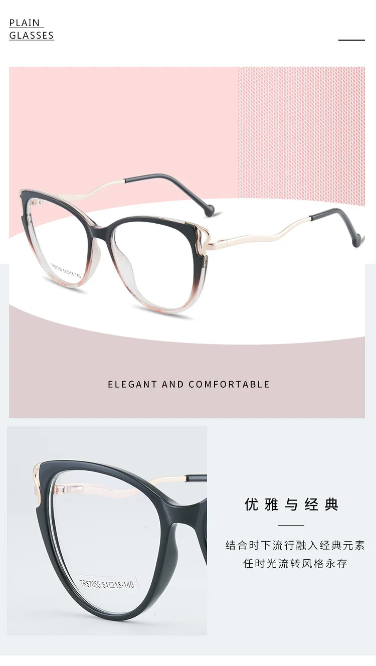 Stylish Handmade Cat Eye Prescription Glasses for Women