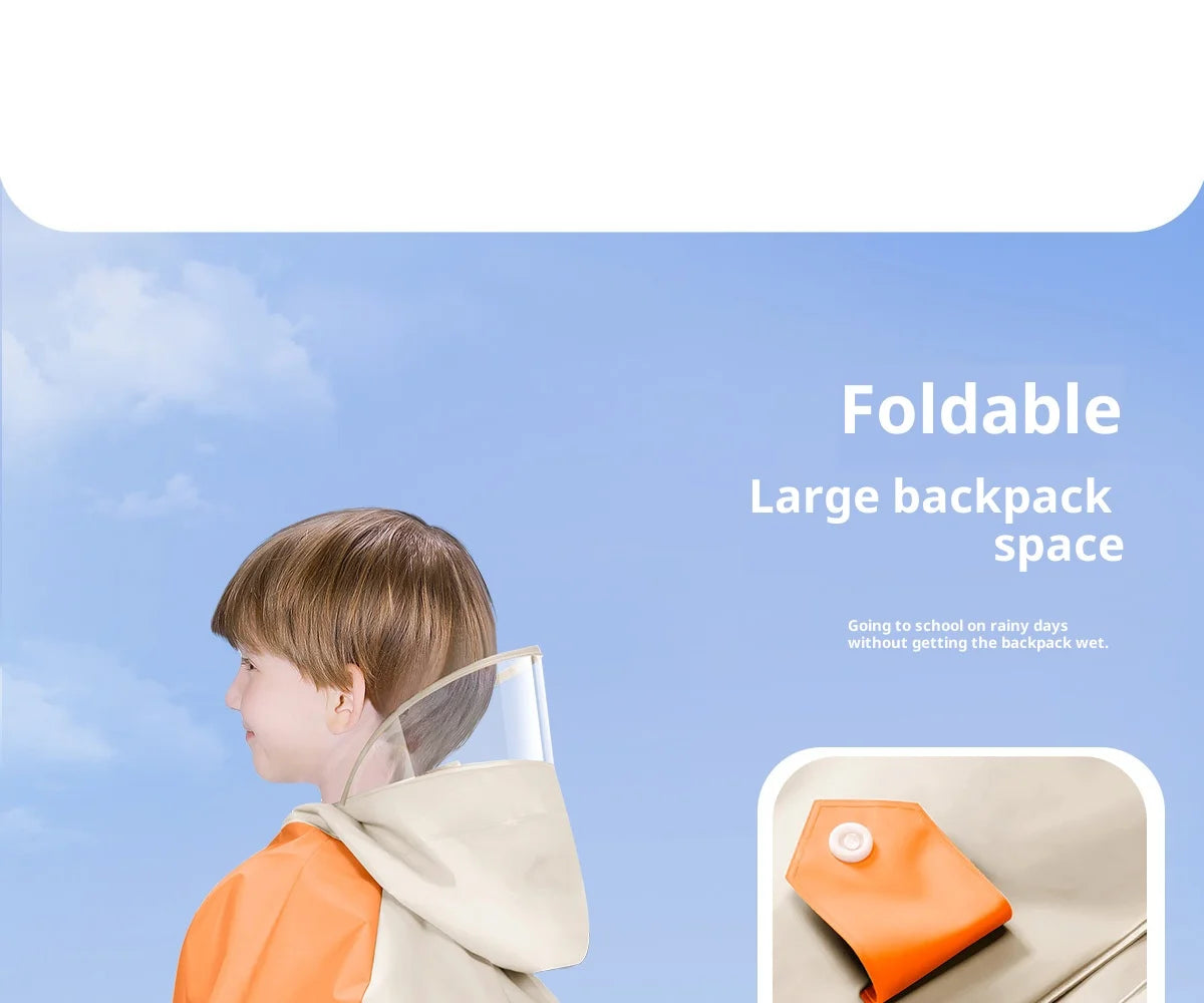 Children's Waterproof Raincoat with Fun Backpack | Stylish & Durable