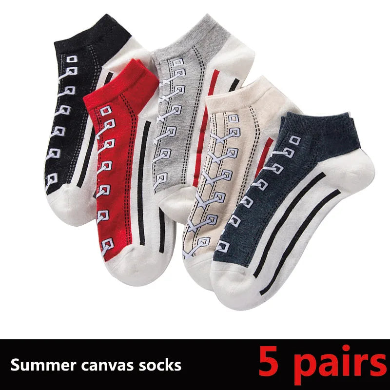 Stylish Unisex Canvas Boat Socks | Trendy Couple Socks