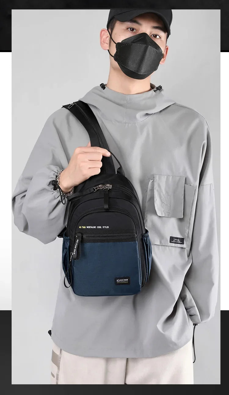 Casual Men's Multi-Functional Shoulder Bag | Perfect Travel Companion
